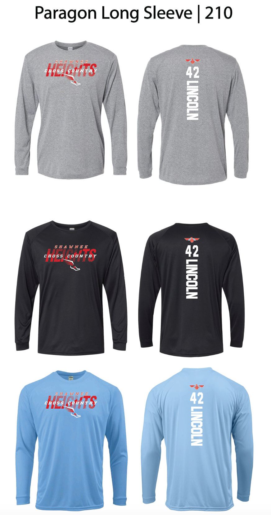 SHMS Cross Country Shirts