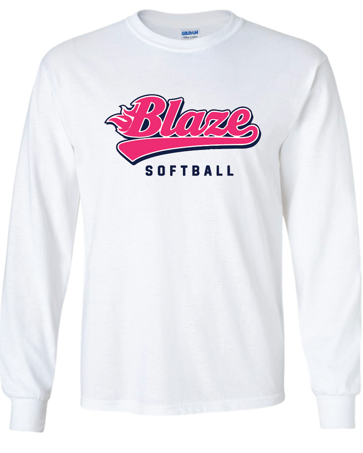 Blaze Softball Gildan Ultra Cotton® Long Sleeve T-Shirt