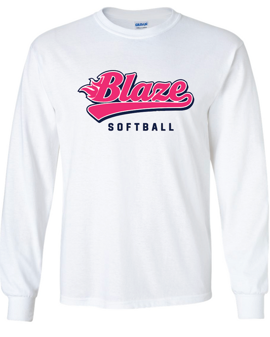 Blaze Softball Gildan Ultra Cotton® Long Sleeve T-Shirt