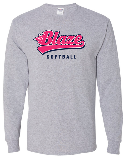 Blaze Softball Gildan Ultra Cotton® Long Sleeve T-Shirt