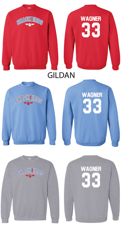 Shackbirds Basketball Crew Sweatshirts