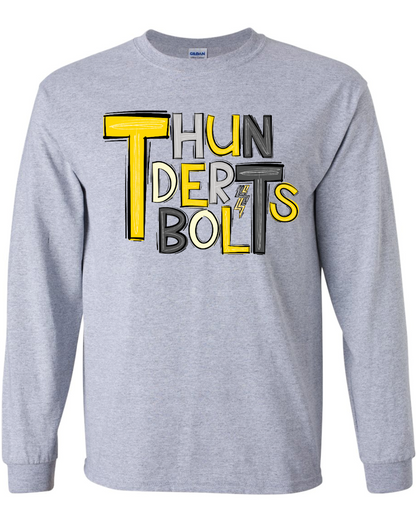 Thunderbolts Doodle Long Sleeve T-Shirt