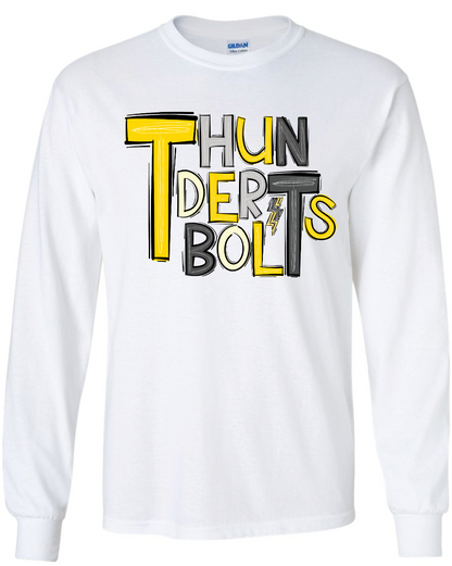 Thunderbolts Doodle Long Sleeve T-Shirt