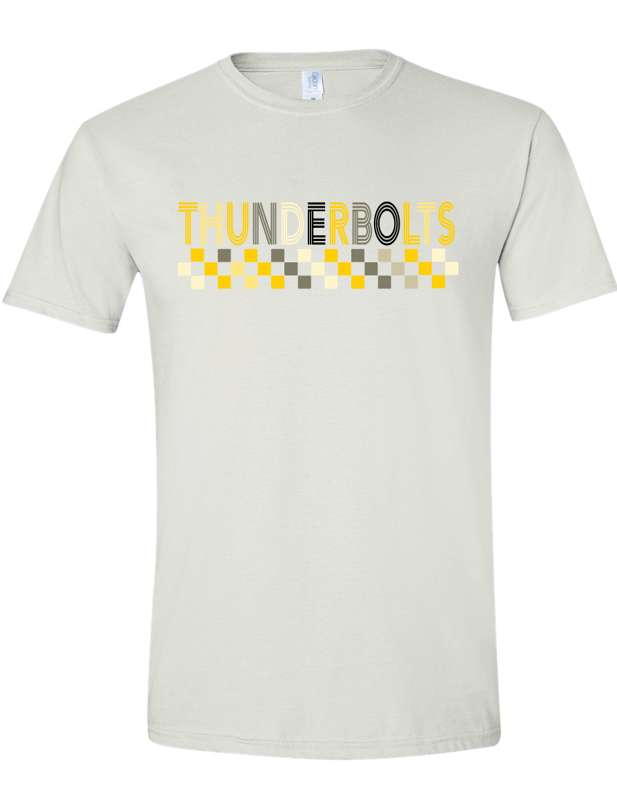 Checkered Thunderbolts Gildan Softstyle T-Shirt