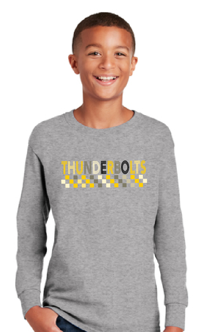 Checkered Thunderbolts Long Sleeve T-Shirt