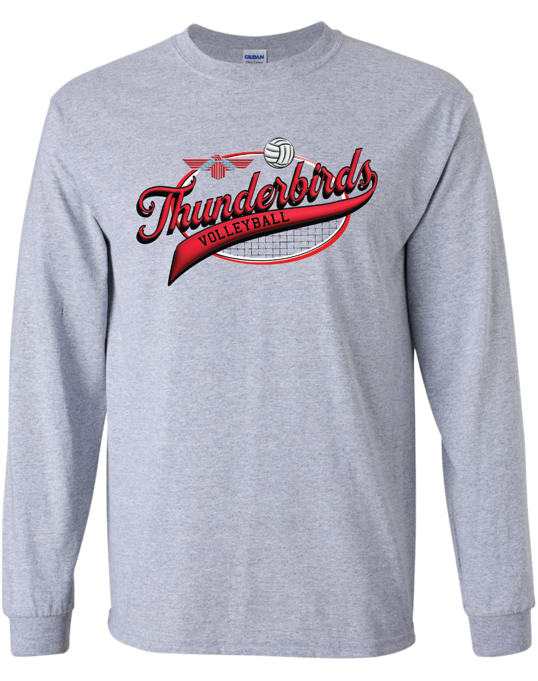 Thunderbirds Volleyball Gildan Ultra Cotton Long Sleeve T-Shirt