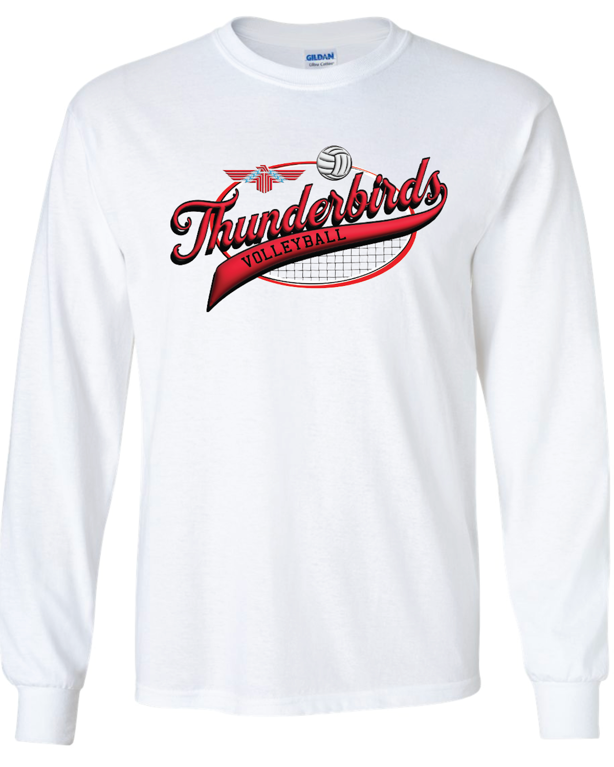 Thunderbirds Volleyball Gildan Ultra Cotton Long Sleeve T-Shirt