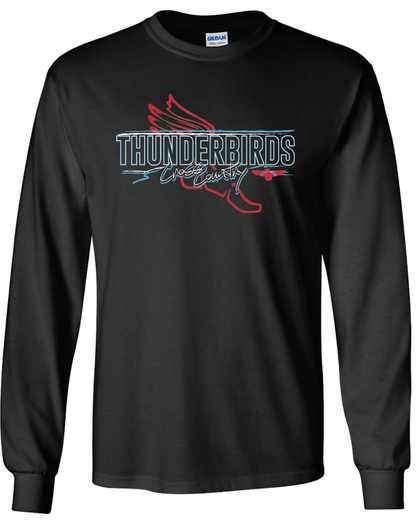 Thunderbirds Cross Country Jerzees  Long Sleeve T-Shirt