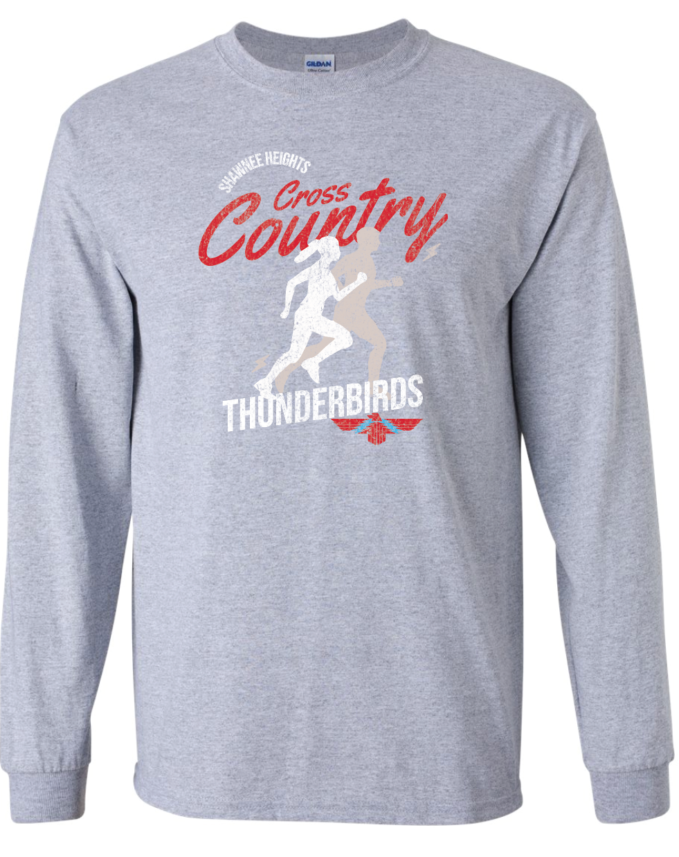 Shawnee Heights Cross Country Jerzees  Long Sleeve T-Shirt