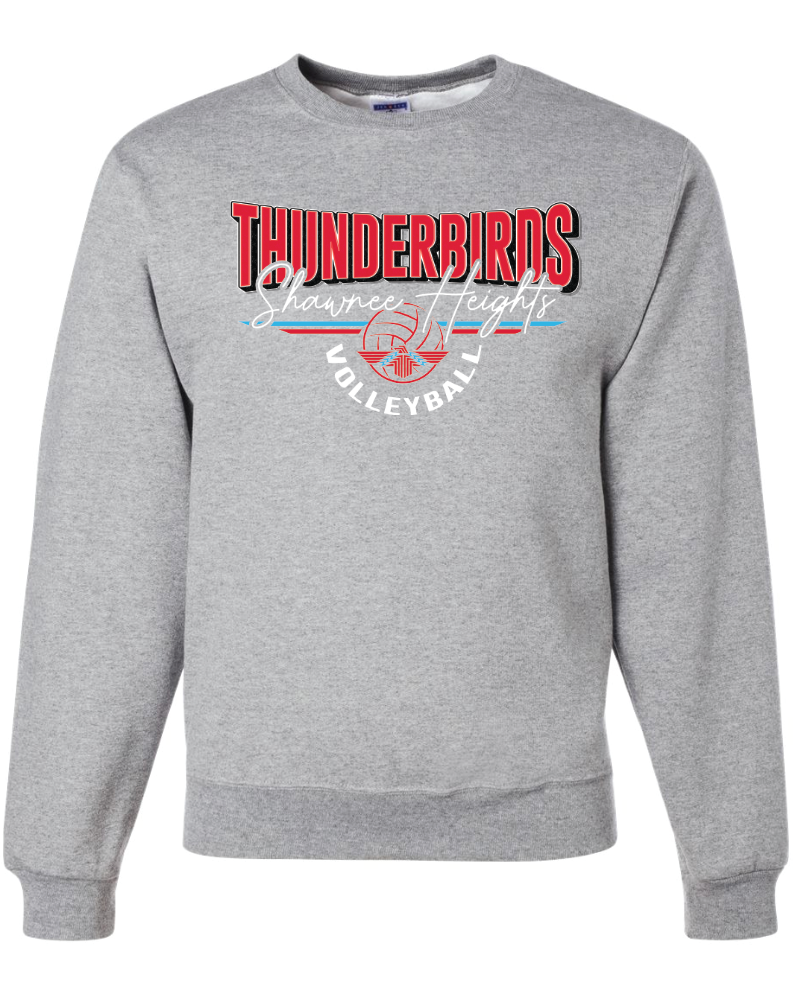 Shawnee Heights Volleyball Jerzees Nublend Crew Sweatshirt