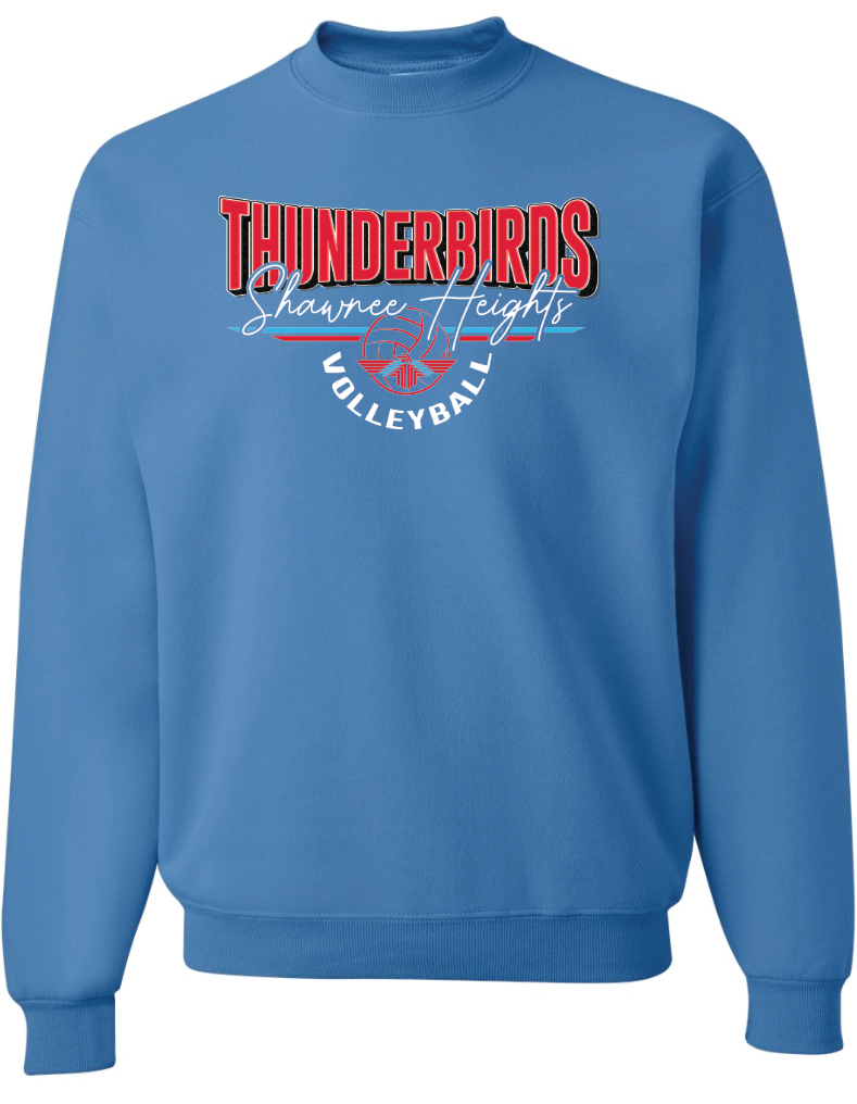 Shawnee Heights Volleyball Jerzees Nublend Crew Sweatshirt