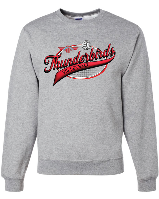 Thunderbirds Volleyball Jerzees Nublend Crew Sweatshirt