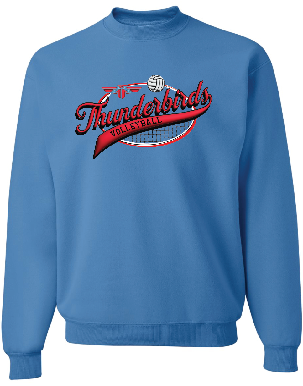 Thunderbirds Volleyball Jerzees Nublend Crew Sweatshirt