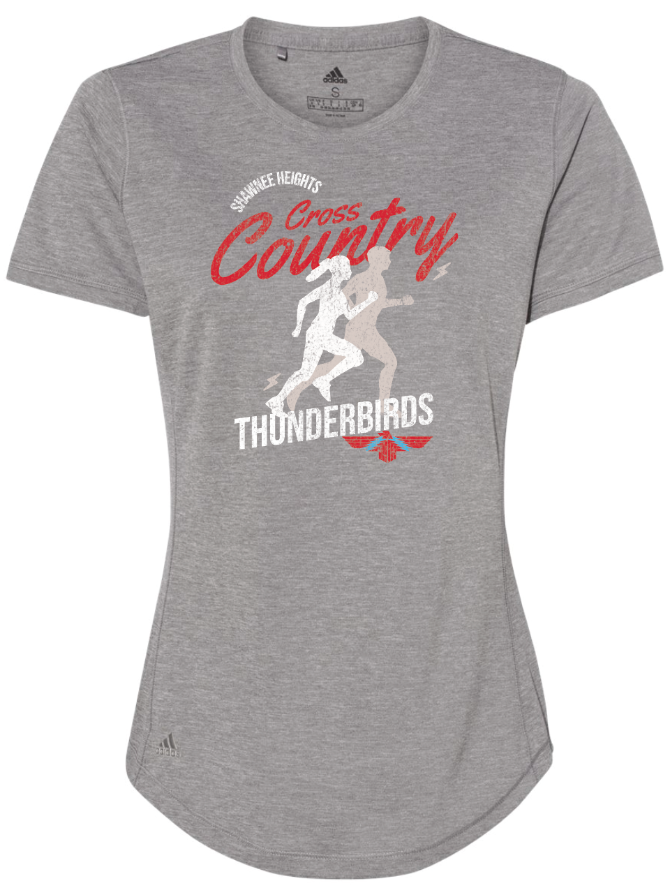 Shawnee Heights Cross Country Adidas Womens Sports T-shirt