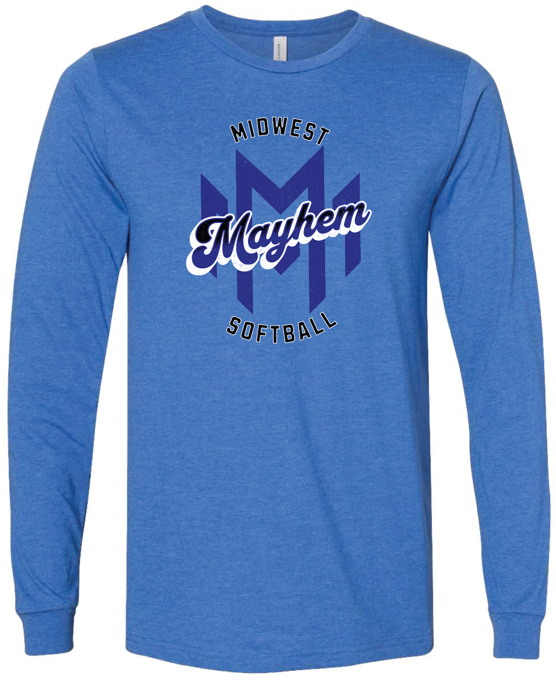 Midwest Mayhem Softball Bella Canvas Long Sleeve Tee