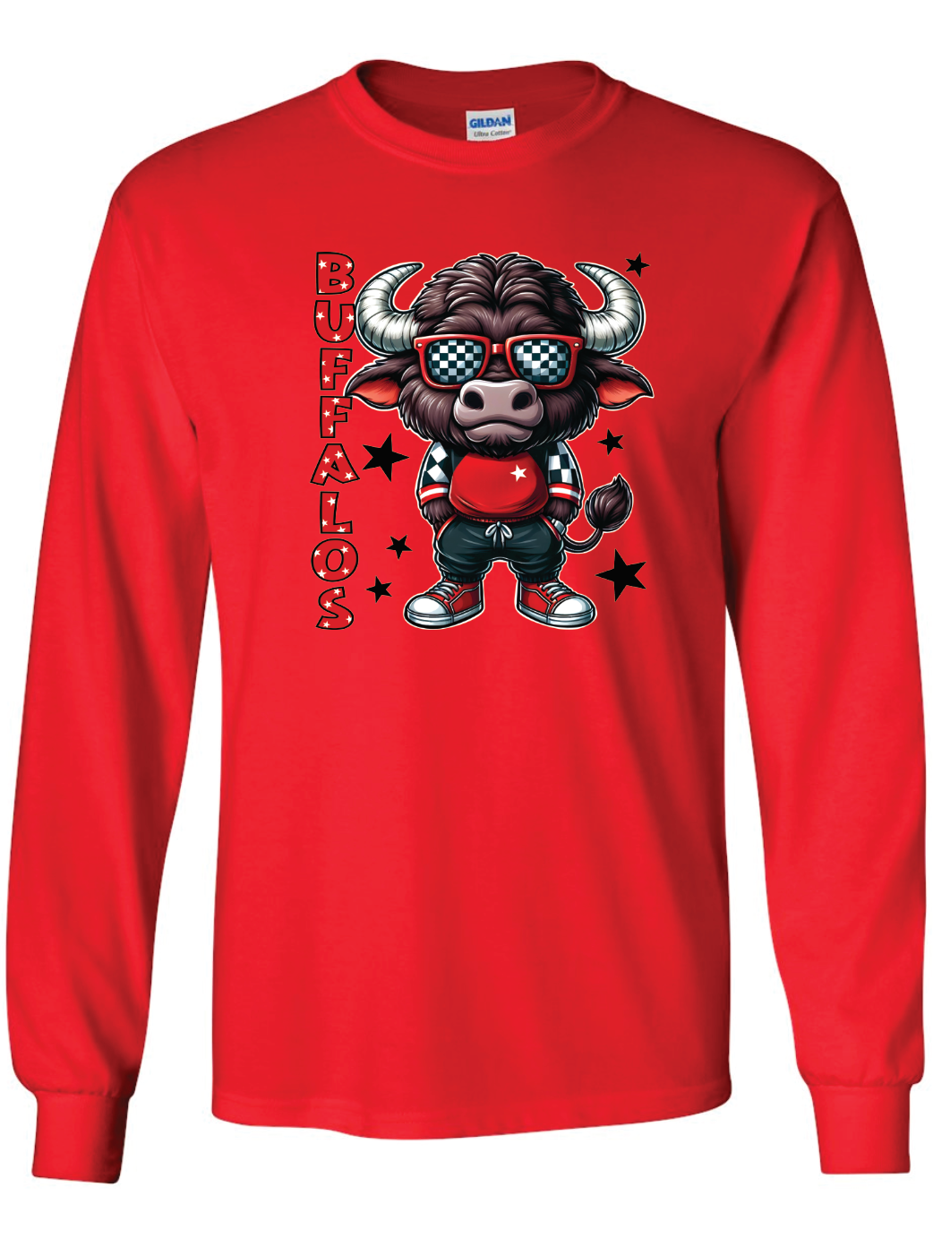 Buffalos Mascot Long Sleeve T-Shirt