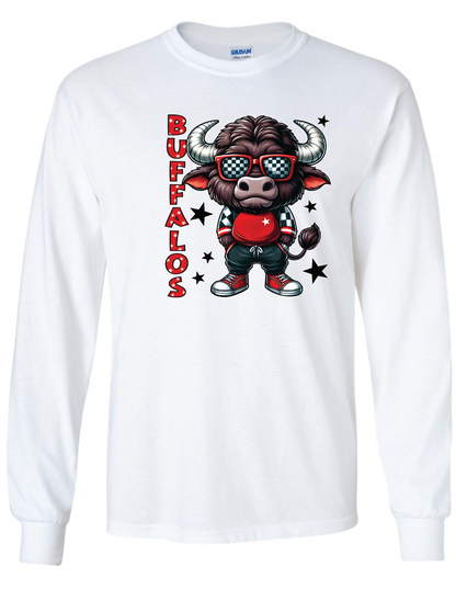 Buffalos Mascot Long Sleeve T-Shirt