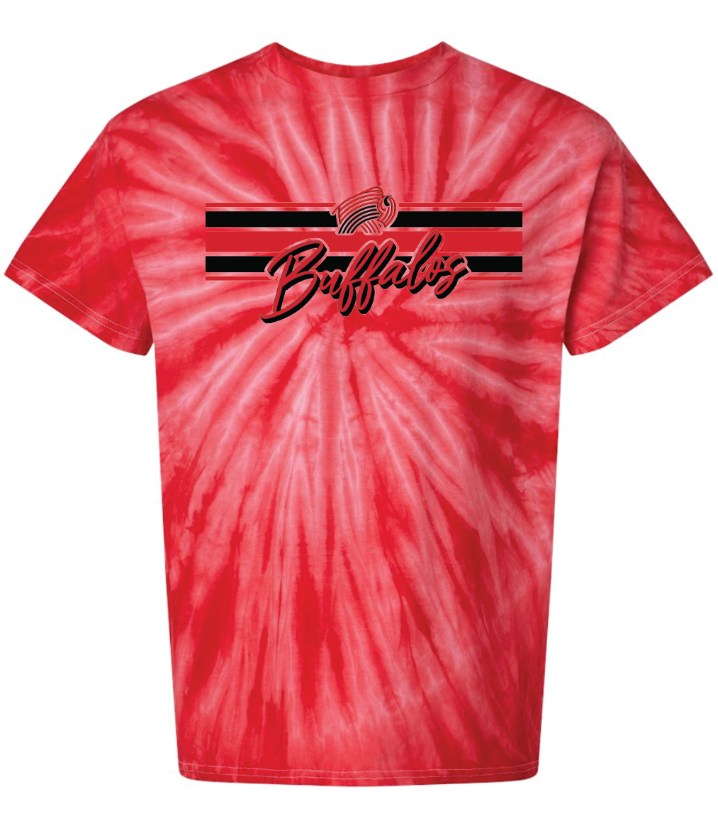 Buffalos Stripes Tie-Dyed T-Shirt