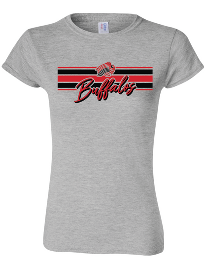 Buffalo Stripes Womens Gildan Softstyle T-Shirt