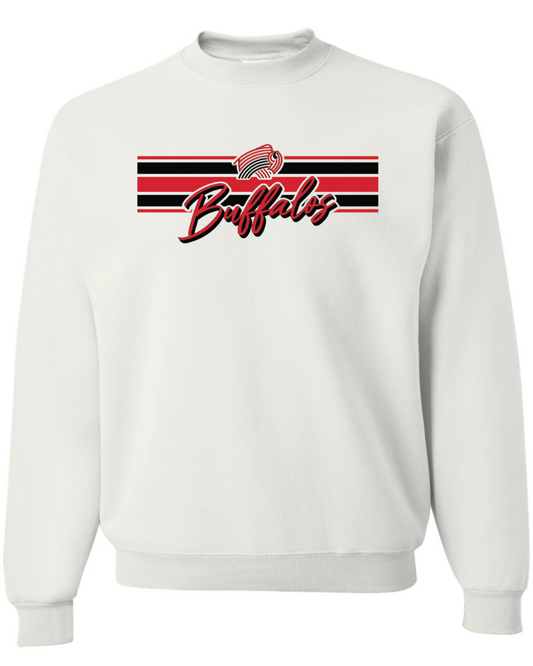 Buffalo Stripes Jerzees Nublend Crew Sweatshirt