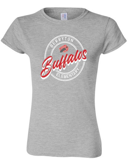 Berryton Buffalos Womens Gildan Softstyle T-Shirt