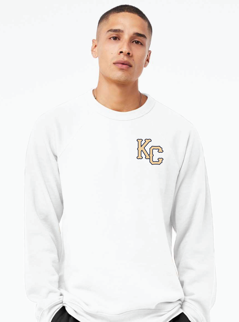 KC Baseball Bella Canvas Raglan Crewneck Sweatshirt