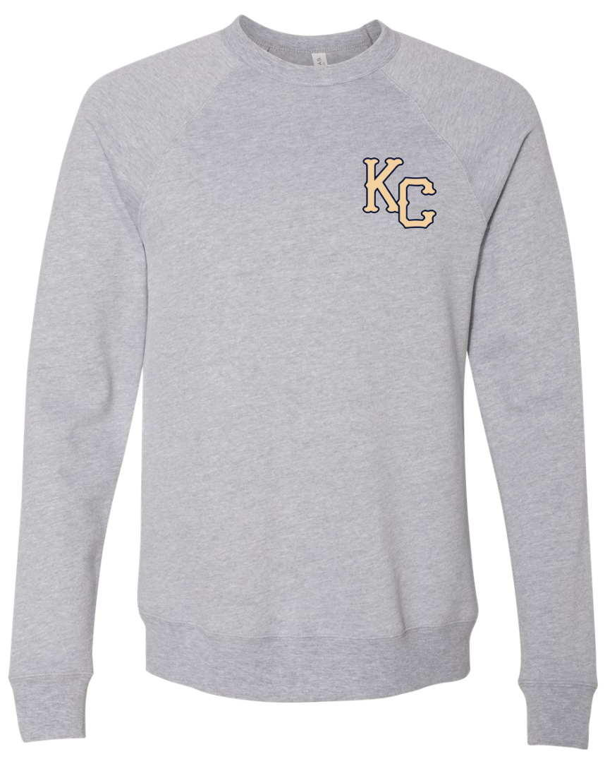 KC Baseball Bella Canvas Raglan Crewneck Sweatshirt