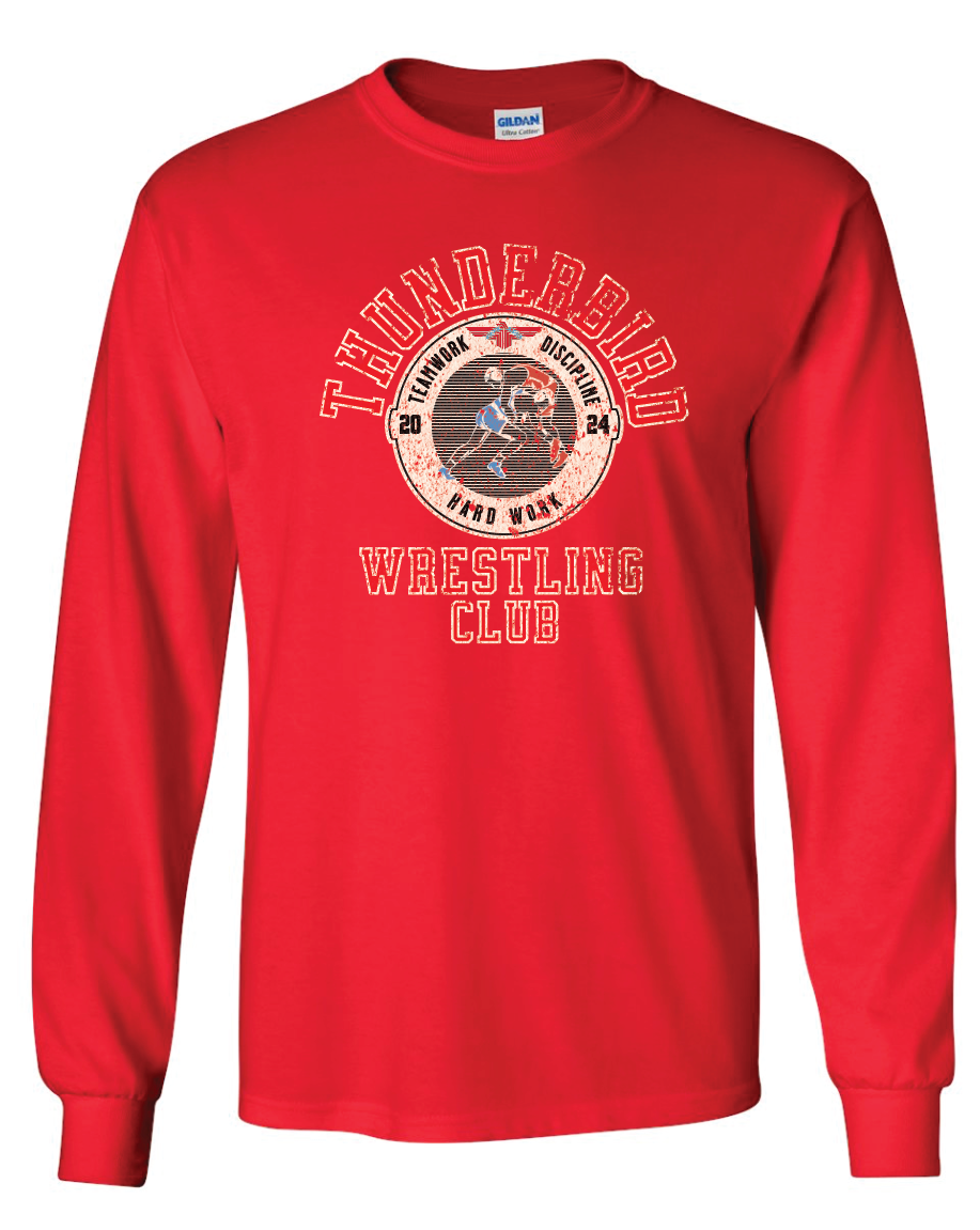 Tbird Wrestling Club Gildan Ultra Cotton Long Sleeve Tee