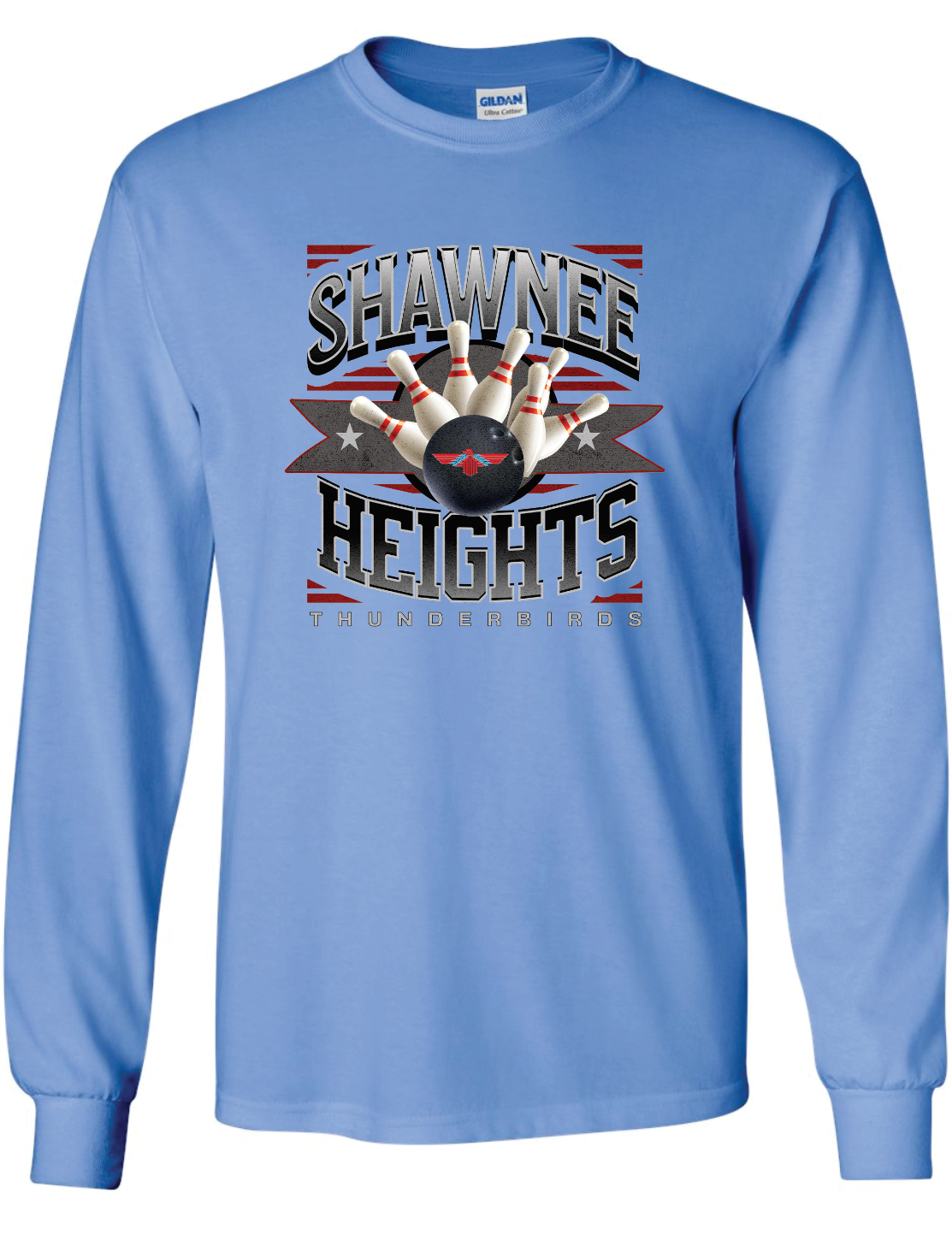 Shawnee Heights Bowling Gildan Ultra Cotton Long Sleeve T-Shirt