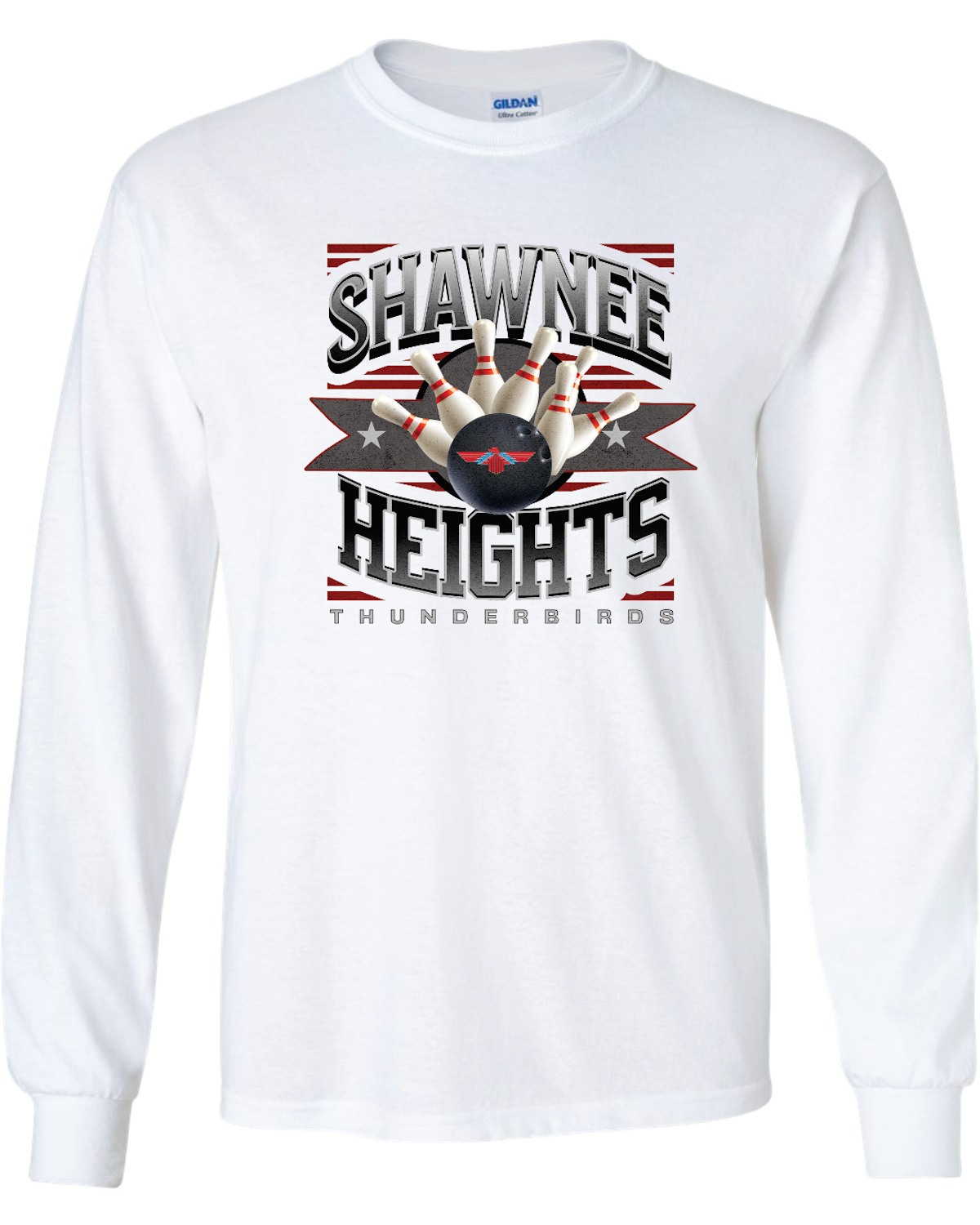 Shawnee Heights Bowling Gildan Ultra Cotton Long Sleeve T-Shirt