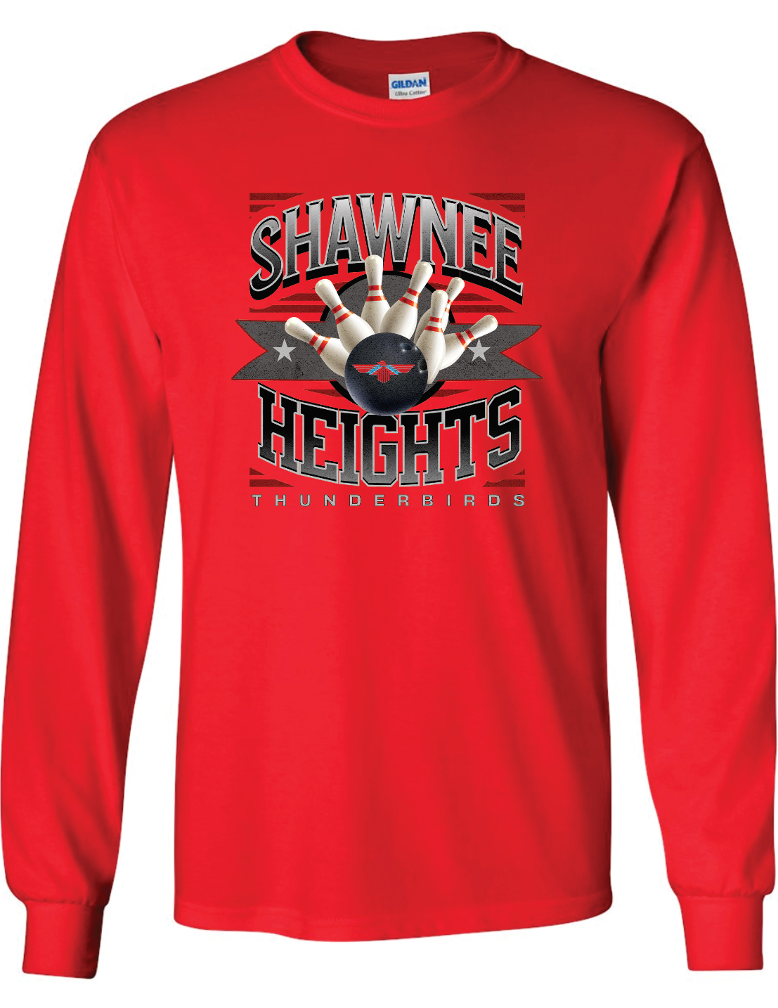 Shawnee Heights Bowling Gildan Ultra Cotton Long Sleeve T-Shirt