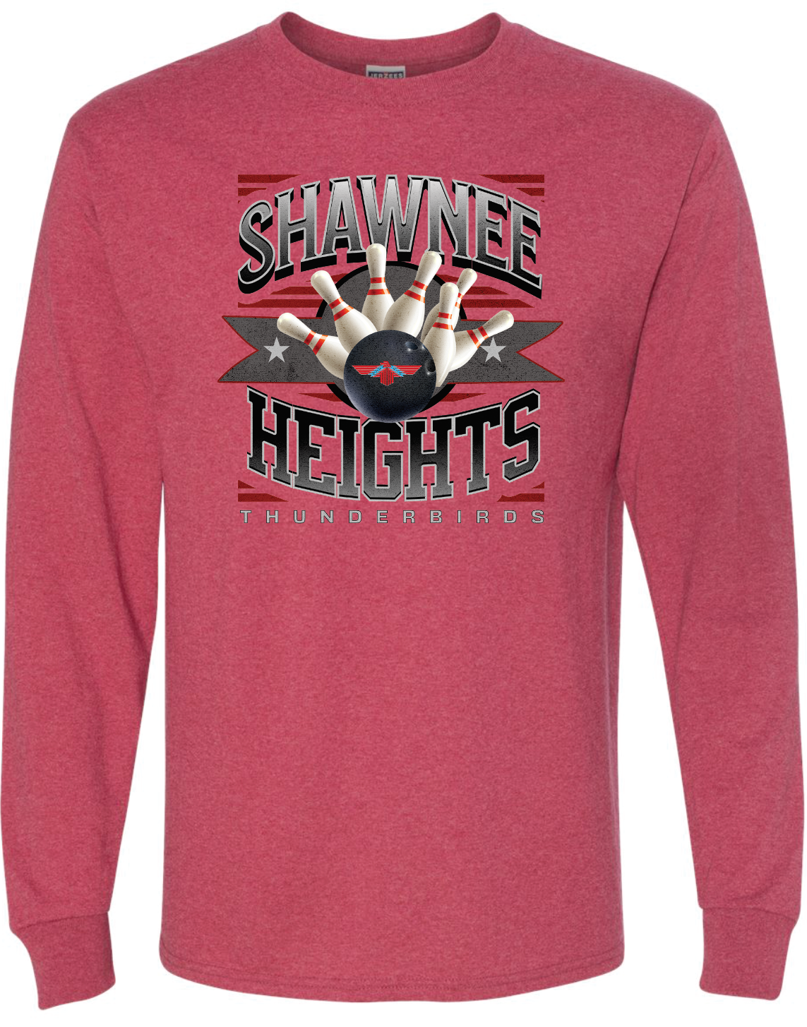 Shawnee Heights Bowling Gildan Ultra Cotton Long Sleeve T-Shirt