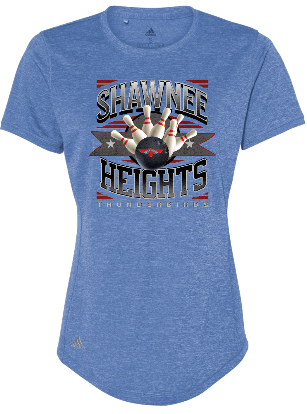 Shawnee Heights Bowling Adidas Womens Sports T-shirt