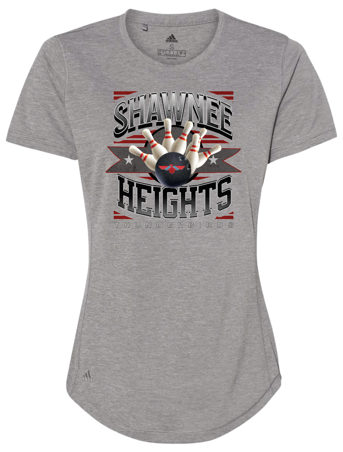 Shawnee Heights Bowling Adidas Womens Sports T-shirt