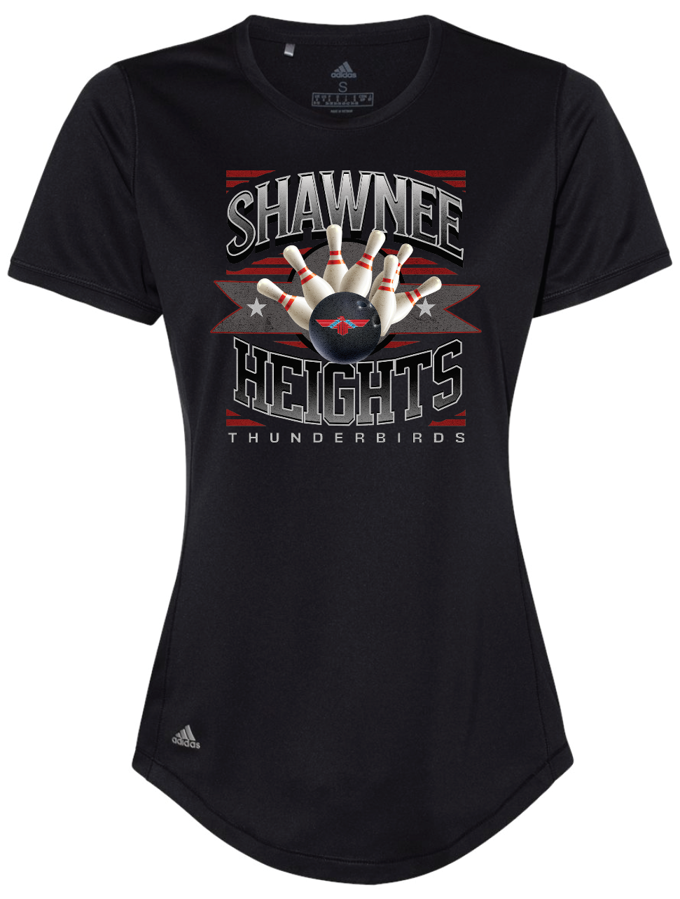 Shawnee Heights Bowling Adidas Womens Sports T-shirt