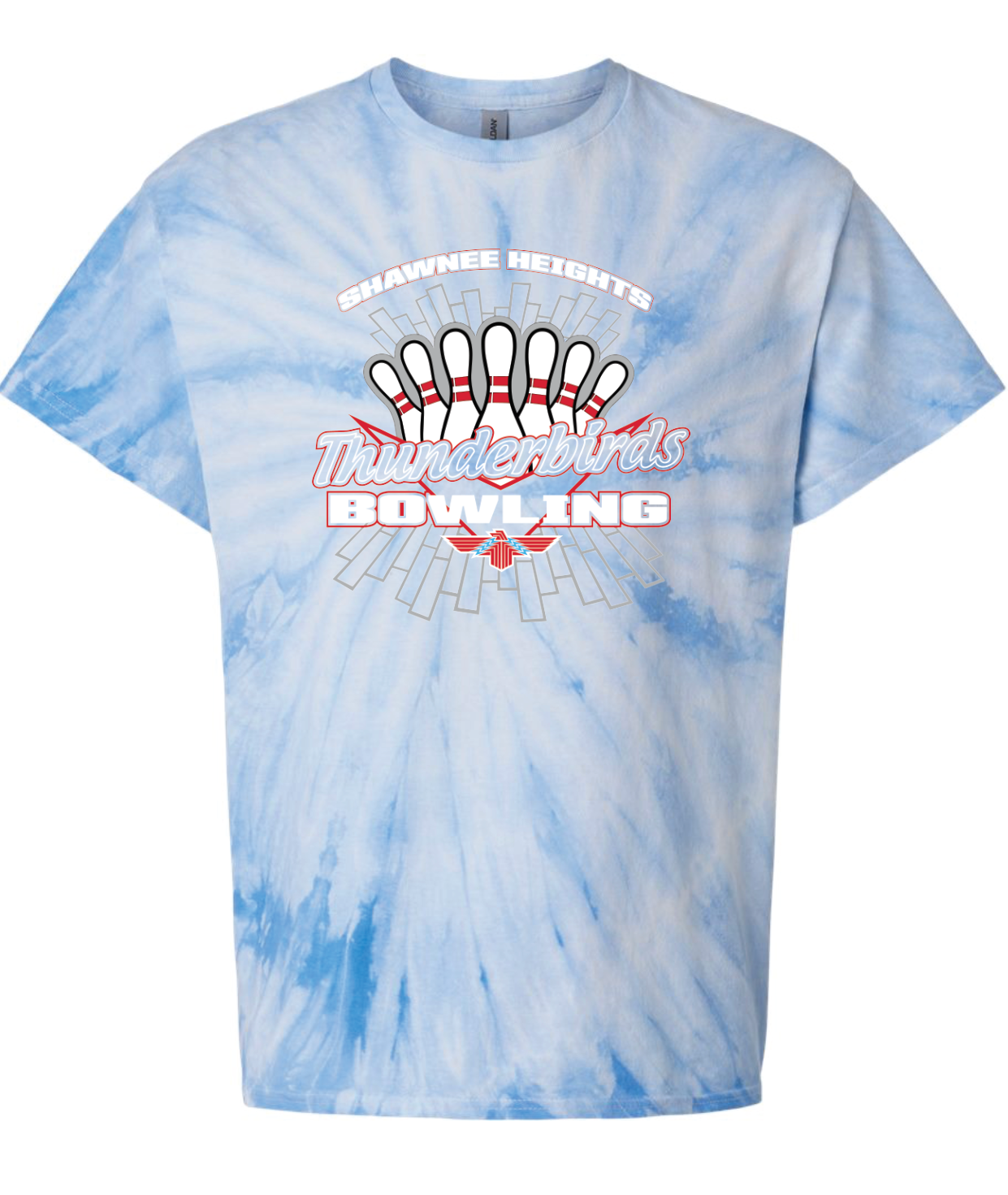 Thunderbirds Bowling Tie Dye T-shirt