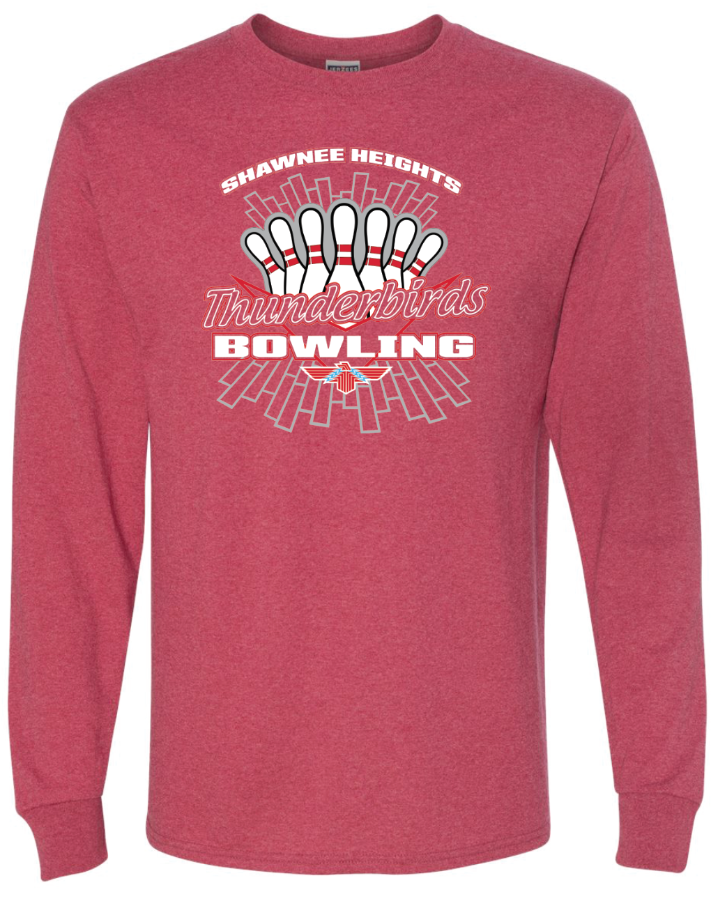 Thunderbirds Bowling Gildan Ultra Cotton Long Sleeve T-Shirt