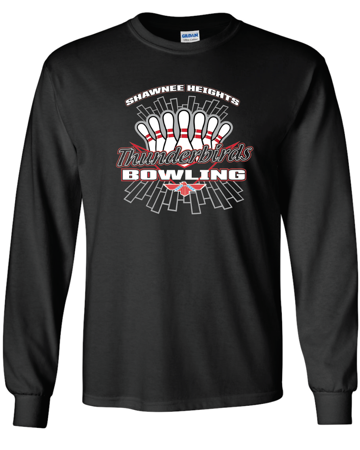 Thunderbirds Bowling Gildan Ultra Cotton Long Sleeve T-Shirt