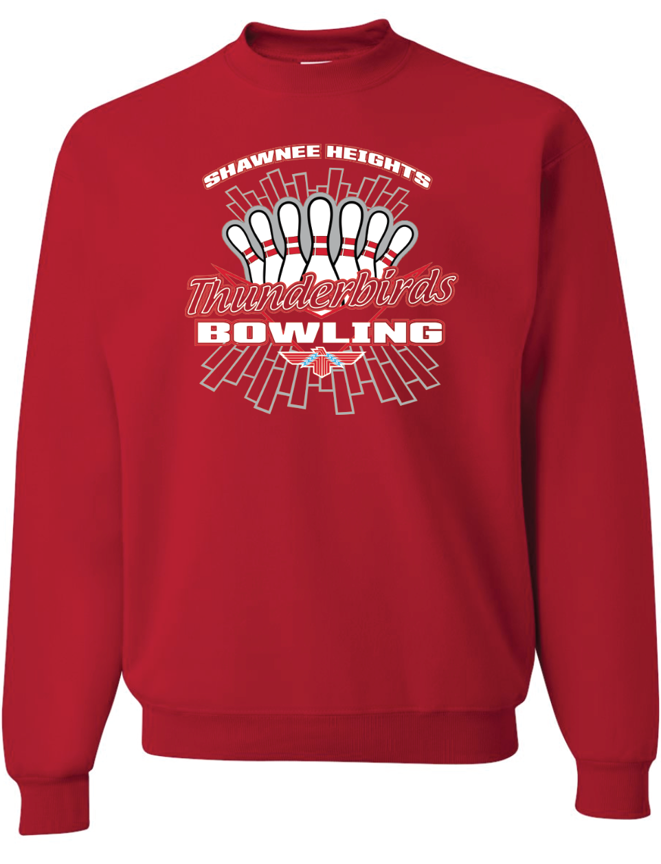 Thunderbirds Bowling Jerzees Nublend Crew Sweatshirt