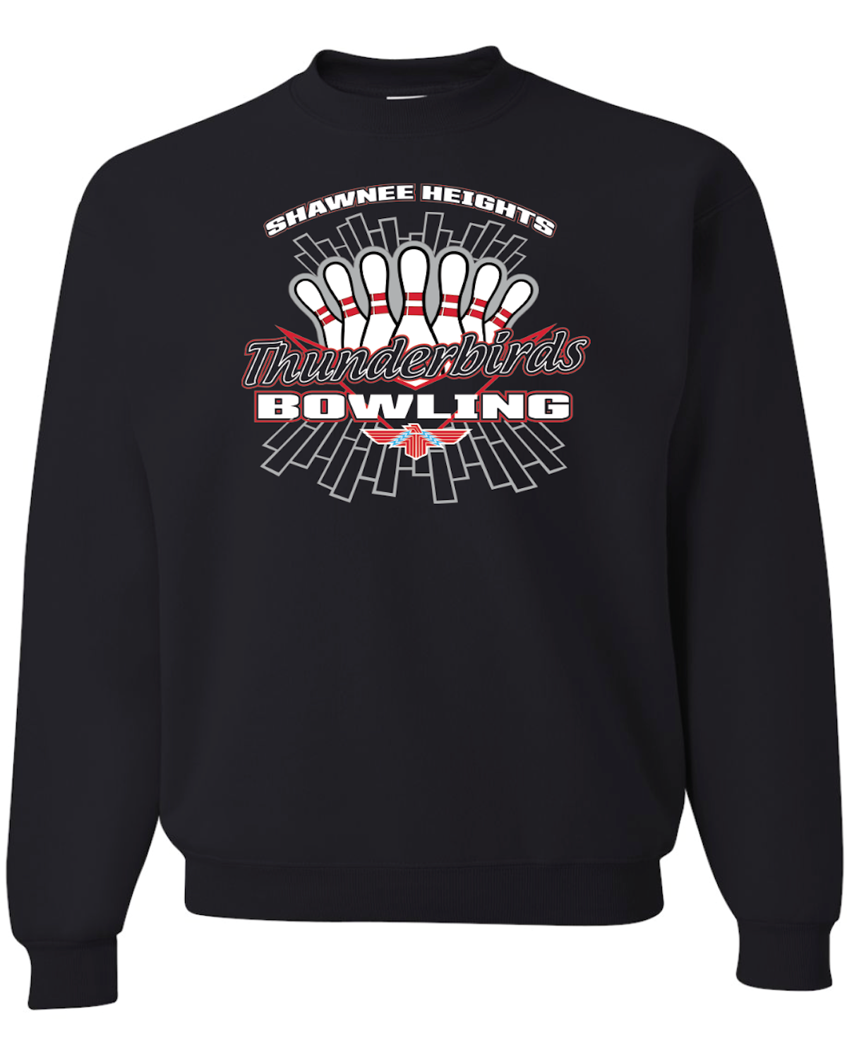 Thunderbirds Bowling Jerzees Nublend Crew Sweatshirt