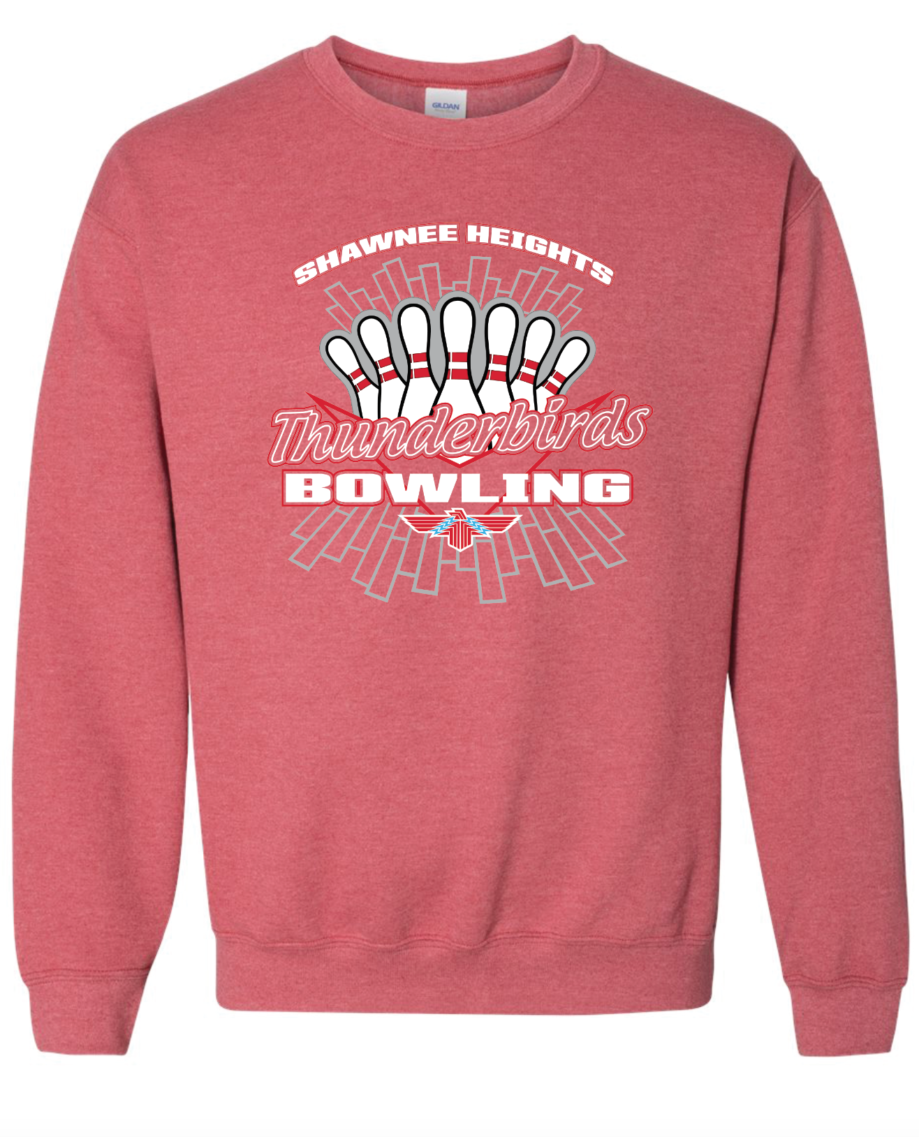 Thunderbirds Bowling Jerzees Nublend Crew Sweatshirt