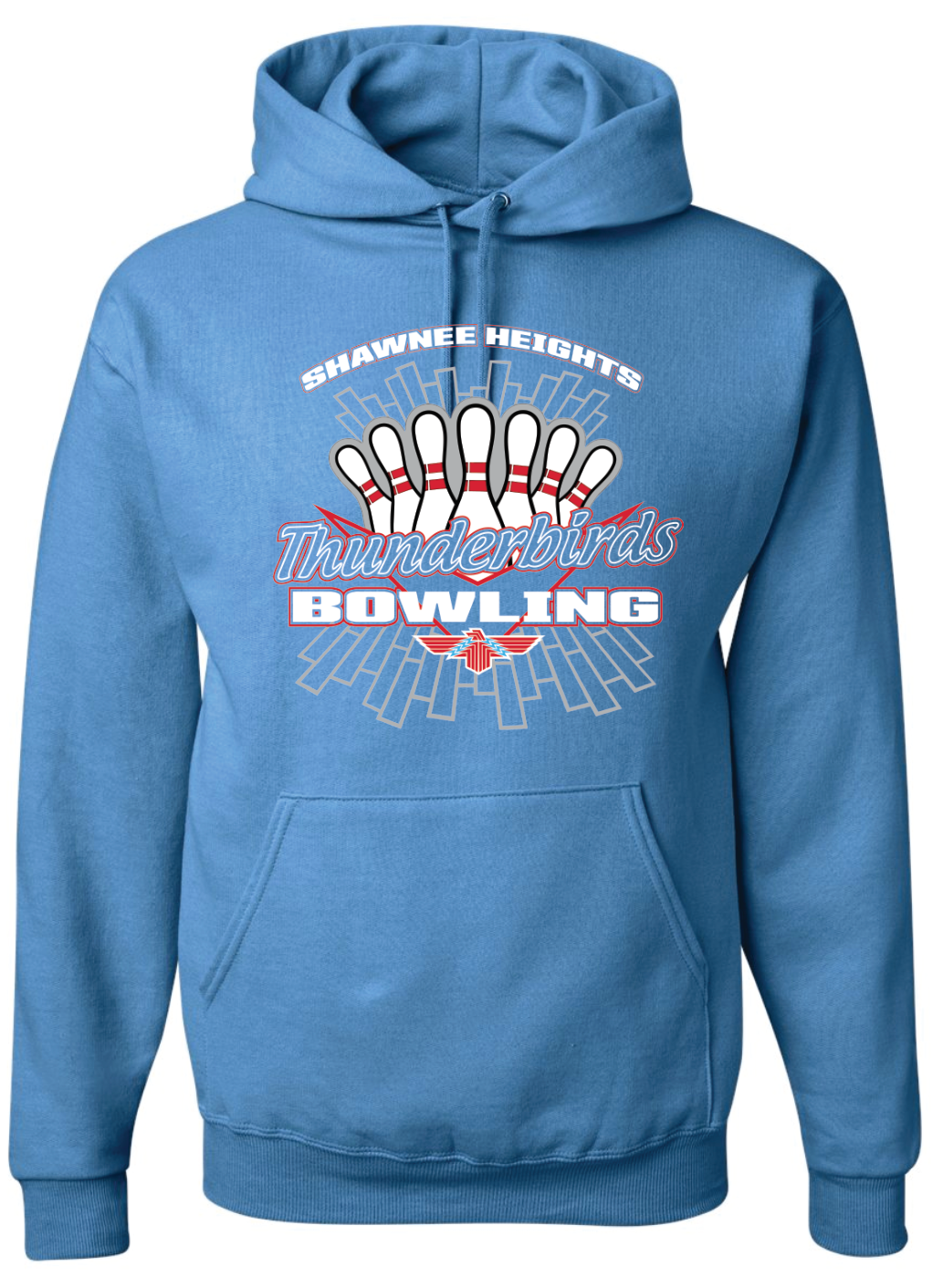 Thunderbirds Bowling Jerzees NuBlend® Hooded Sweatshirt