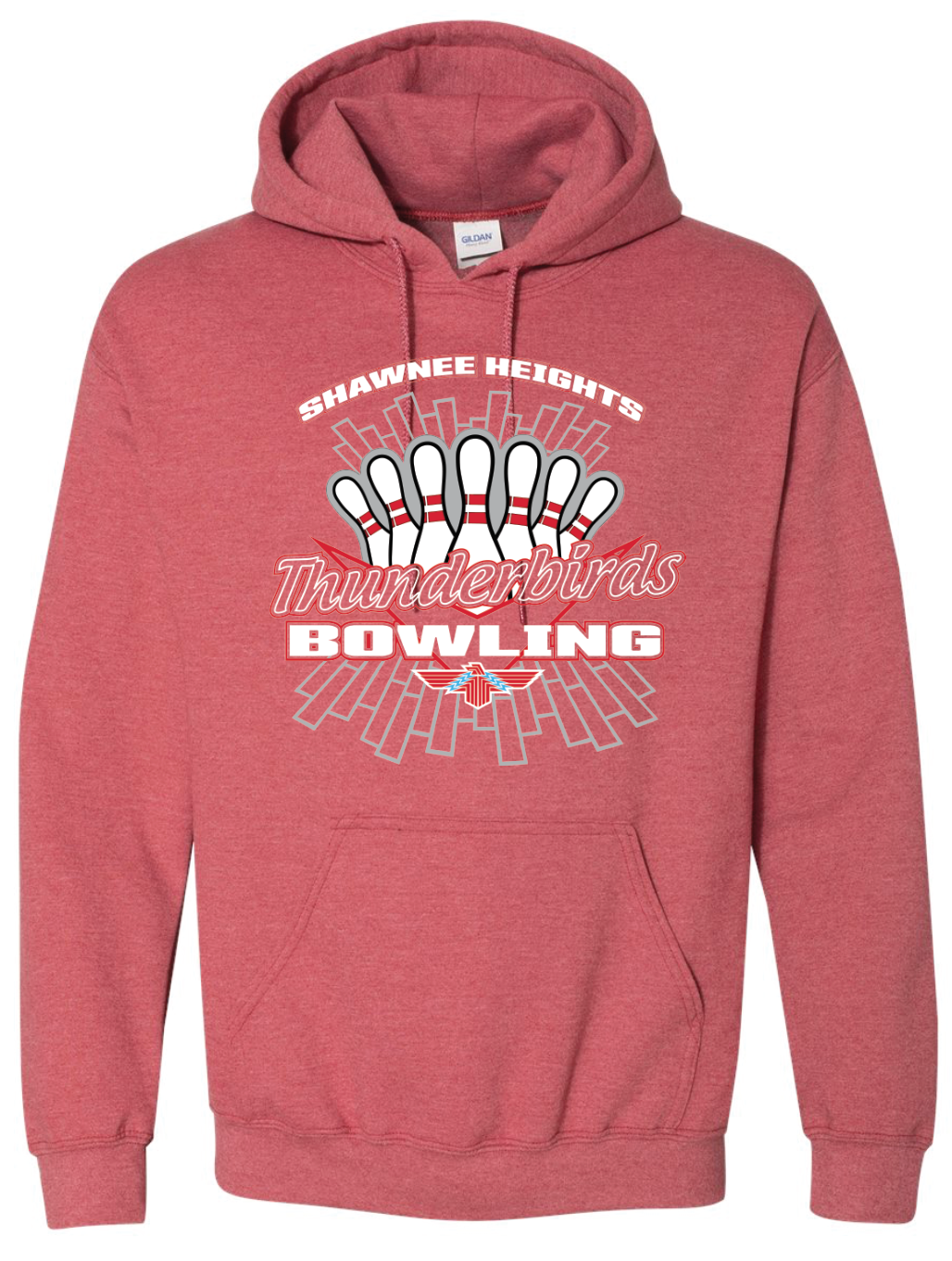 Thunderbirds Bowling Jerzees NuBlend® Hooded Sweatshirt