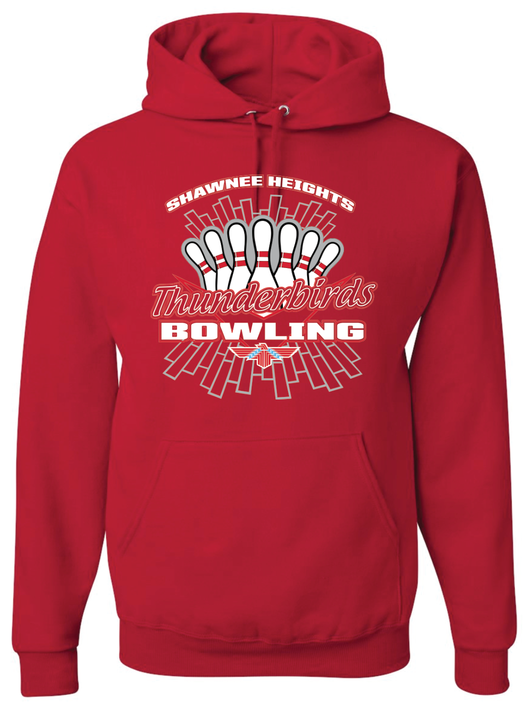 Thunderbirds Bowling Jerzees NuBlend® Hooded Sweatshirt