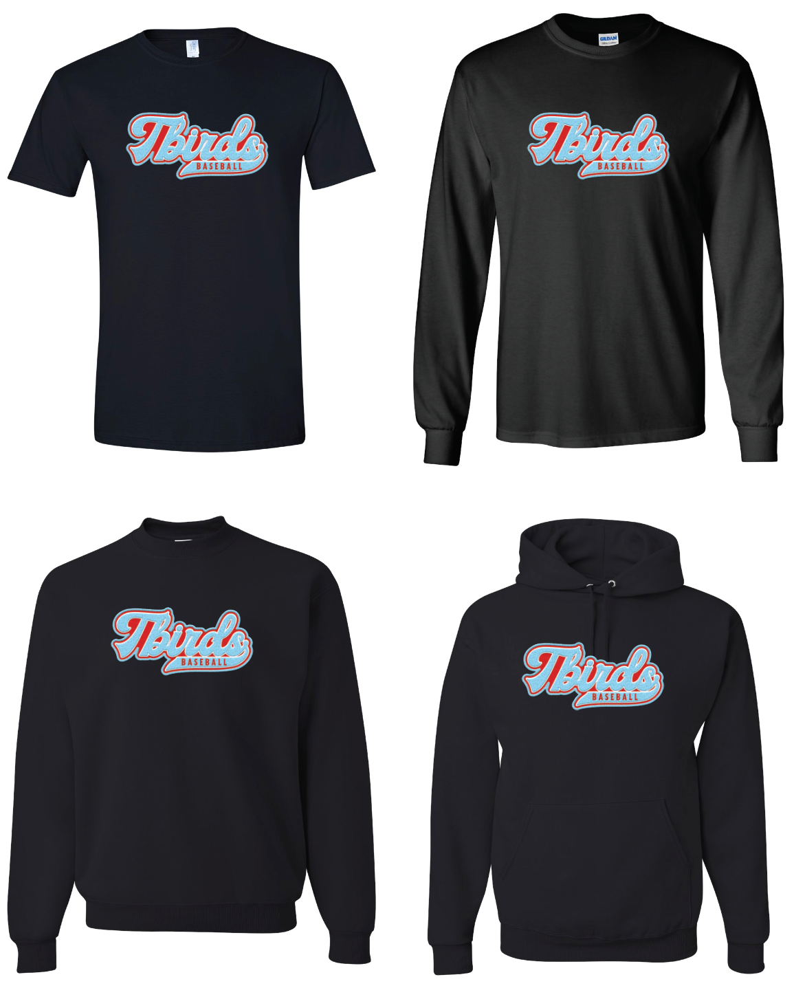 FAUX Chenille Tbirds Baseball