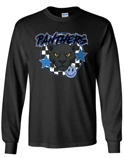 Checkered Panthers Long Sleeve T-Shirt