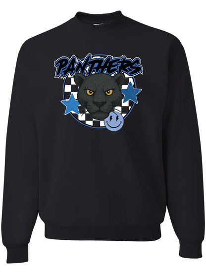 Checkered Panthers Crew Sweatshirt