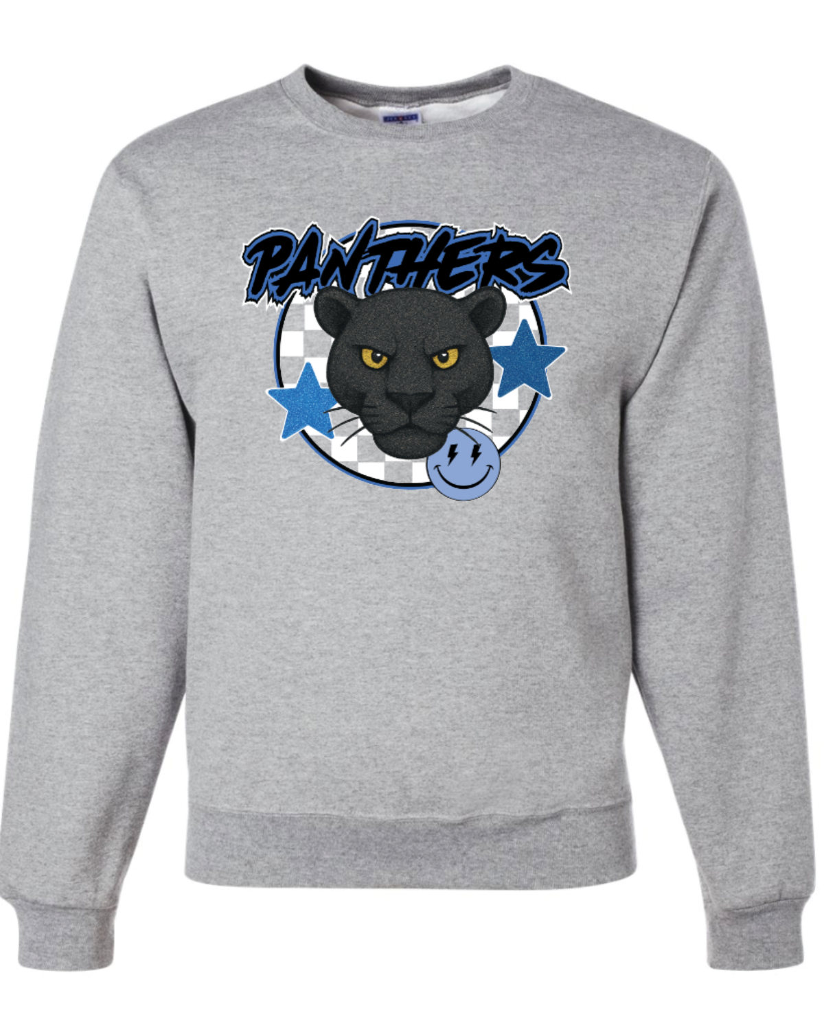 Checkered Panthers Crew Sweatshirt