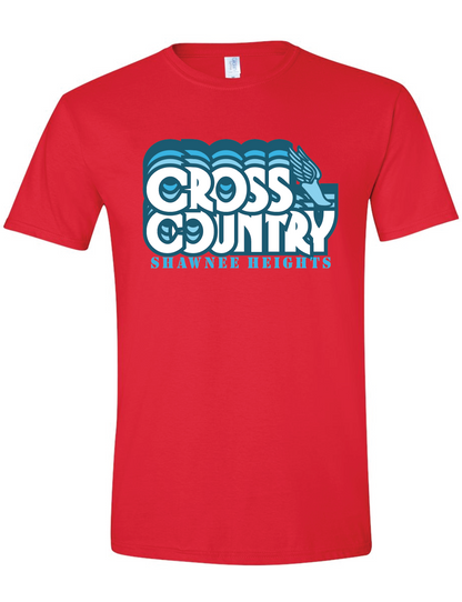 Thunderbirds Track and Field in Blue Gildan Softstyle T-Shirt