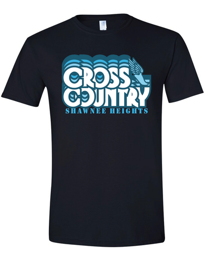 Thunderbirds Track and Field in Blue Gildan Softstyle T-Shirt
